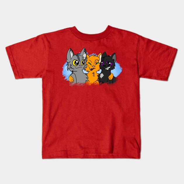 Firepaw's friends Kids T-Shirt by ember_dino